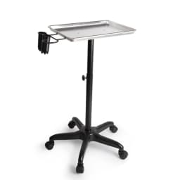 Salon Rolling Salon Tray Aluminum Trolley Cart Adjustable Height Mobile Beauty Salon Spa Storage Tray Tattoo Hairstylist Cart