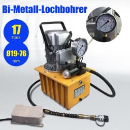 750W Electric Hydraulic Pump Machine 2-70Mpa, 10000 PSI, Single Acting with Manual Valve Oil Pressure Pump, 7L Tank with Pedal