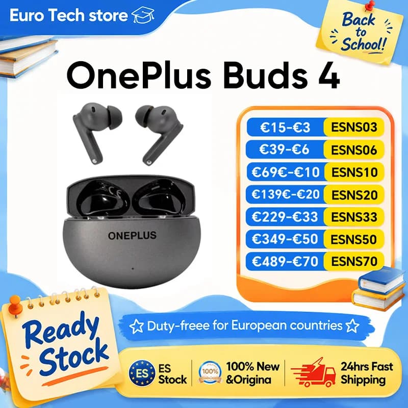 Original OnePlus Buds 4 Global Version Active Noise Reduction Wireless Bluetooth 5.4 Endphone In-ear Flagship Quality Waterproof