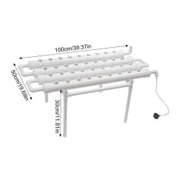 1 Layer Hydroponic Grow Kit With 36 Planting Sites, PVC Groundless Plant Growing Systems With Water Pump Hydroponic Grow Kits