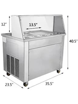SIHAO Ice Cream Stir Fryer Commercial Ice Cream Machine With Compressor And Scraper Used For Ice Cream And Frozen Yogurt