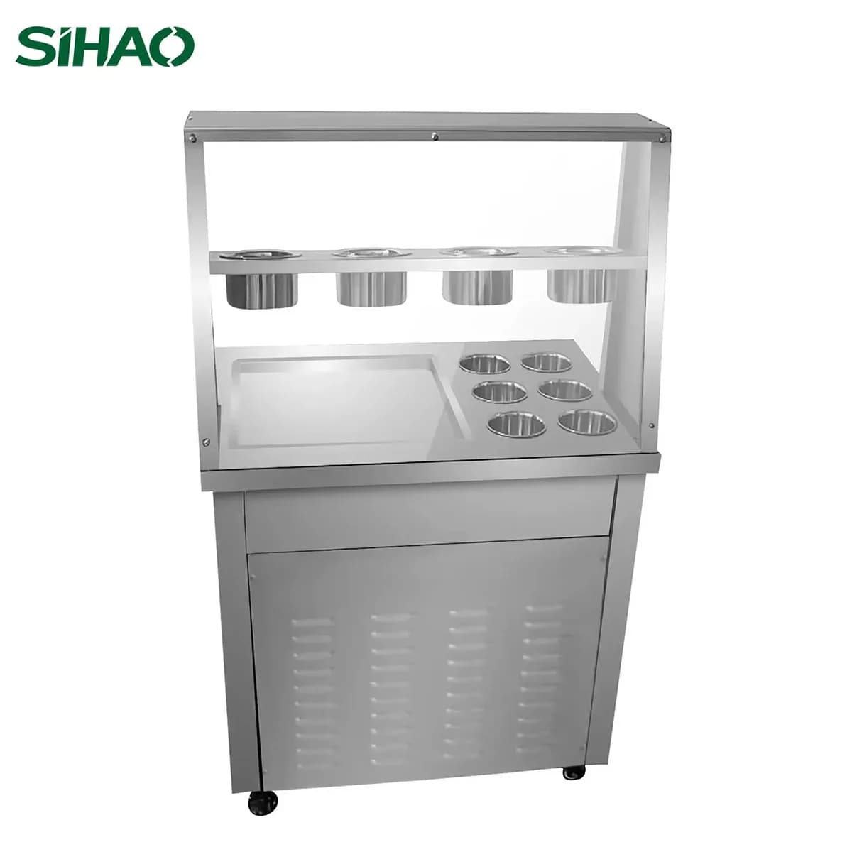 SIHAO Ice Cream Stir Fryer Commercial Ice Cream Machine With Compressor And Scraper Used For Ice Cream And Frozen Yogurt