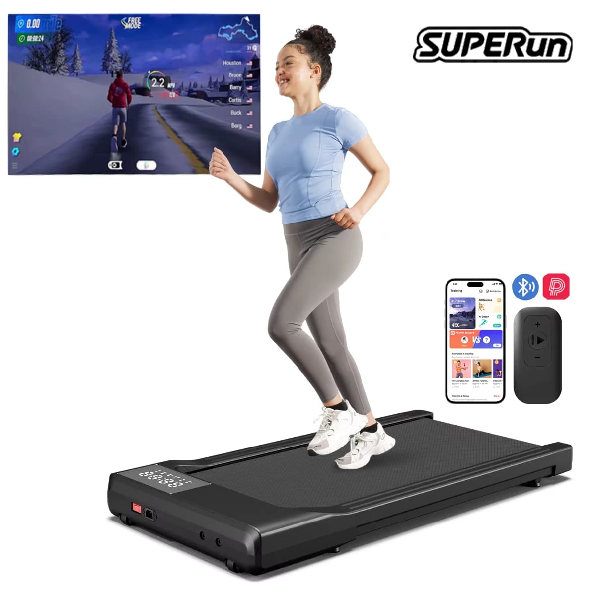 Lowest Price Portable Treadmill Remote Control LED Display 2.5HP Walkingpad Jogging Machine for Home Office 300LBS Capacity