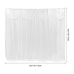 Wedding Background Curtains, 3x3m Background Decor Fabric Silk Material for Weddings, Parties, Stage, Theatre/ Photo Studios