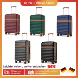 KONO ABS + PC hard case with 4 wheels, TSA lock trolley hand luggage/suitcase (55/65/75cm)