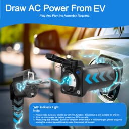 V2L Plug VTOL (Not for MG EV) Camping Electronic Car/ 2-Wheels/3-Wheels Motorcy Adapter 3.5KW 16A 220V Vehicle to Load Adapter