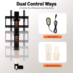 Adjustable TV Stand Motorized Stand Vertical Lift Television Stand with Remote Control Compact TV Mount Bracket