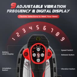 Electric Tile Vibration Machine 9 Adjustable Speed LCD Screen Dual-Vibration Brushless Motor For Ceramic 2Pcs 1500mAh Batteries