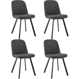 Set of 2 Cord Fabric Office Chair with Armrests-Ergonomic, Heavy-duty, Abrasion-resistant (39-85cm), Dark Grey