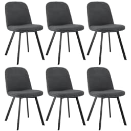 Set of 2 Cord Fabric Office Chair with Armrests-Ergonomic, Heavy-duty, Abrasion-resistant (39-85cm), Dark Grey