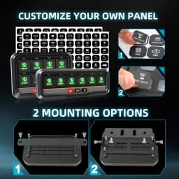 CO LIGHT 6 Gang Switch Panel Wireless 12V 24V 600W-1200W Circuit Control Relay System Box With Remote Control Slim Touch Control