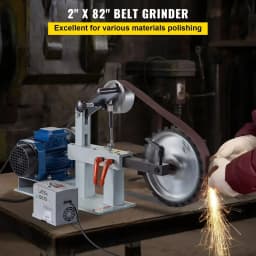 VEVOR Bench Sander Electric Belt Sander Belt Grinder Machine 1.5KW 2X82in Variable Speed 3 Mode for Tool Polishing Knife Making
