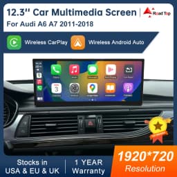 12.3'' Touch Screen Multimedia Display for Audi A6 A7 3G MMI HN+ RMC MHI2011-2018 with Airplay Wireless Carplay And Android Auto