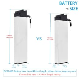 L430mm DCH-006 36V 10.4Ah 12.5Ah 17.5Ah Folding Bike Battery for ADO A20F FIIDO M1 HOVERBOT "CB-8 OPTIMUS