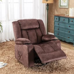 COMHOMA Relax armchair TV armchair lounge armchair with adjustable 90 °-160 ° retractable footrest with 2 cup holders