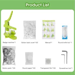 Button Maker Machine, 32mm Installation-Free DIY Pin Button Maker Press Machine Kit