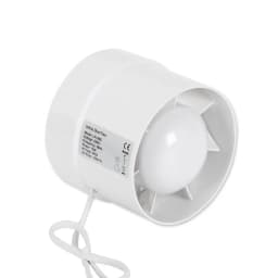 100mm ABS Plastic Pipe Fan Pipe Insertion Exhaust Fan Quiet 2400 Rpm For Air Extraction In Offices Toilets Kitchen Bathroom