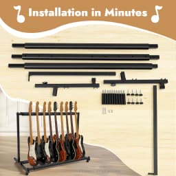 3-Slot & 9-Slot Guitar Stand Foldable Portable Multi-Stand Multi-Guitar Stand With Holders Padding For Electric Guitars