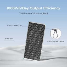 Renogy Solar Panel 200W, 12 V Monocrystalline Solar Panel PV Panel Off Grid Solar Power for Motorhome, Shed