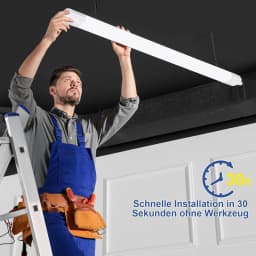 LED Ceiling Light with Motion Sensor 120CM, 36W, 4000K, IP65 Waterproof, LED Tube for Basement & Workshop
