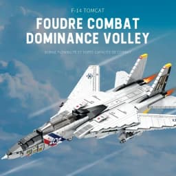 1443PCS Military Tomcat F14 Jet Fighter Building Blocks Carrier Based Aircraft Model Bricks Collection Holiday Gift For Men Boys