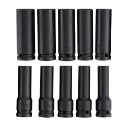 20Pcs Long Reach Wheel Wrench Nut 10mm-19mm 6 Points 1/2 inch Drive Sockets Set