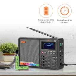 Portable Radio DAB+/FM+BT/Card/AUX Support BT TF Card Digital Player Support Clock/Alarm/Sleep Timer with Time GTMEDIA D1