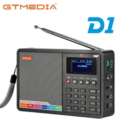 Portable Radio DAB+/FM+BT/Card/AUX Support BT TF Card Digital Player Support Clock/Alarm/Sleep Timer with Time GTMEDIA D1