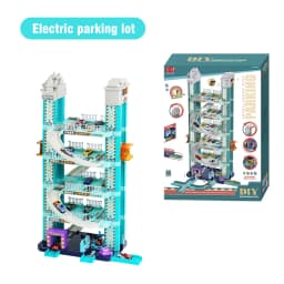 Parking Building Car Electric Track Lot Set Alloy Car Toy Intelligent with Lifts Ramp Building Toy Children Table Game Boy Gift