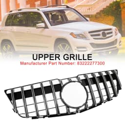 Artudatech Front Bumper Upper Grill Grille Fit for Mercedes-Benz GLK X204 2008-2012 GT Style