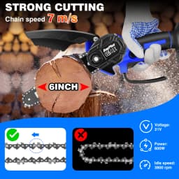 Mini Chainsaw 6 Inch Portable Electric Cordless Chainsaw for Tree Branches Yard and Garden with 1.5Ah Battery