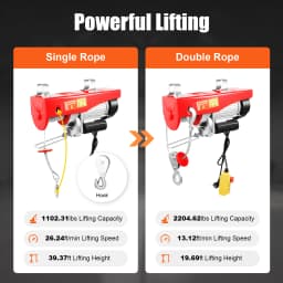 800/1000kg Corded Lifting Electric Hoist Lifting Miniature Trailer Copper Motor Automatic Braking Function