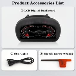 AUTOTOP 11" LCD Digital Cluster Speedometer for BMW 1 Series E81 E82 E87 E88 2006-2015 Instrument Panel with Linux system dash