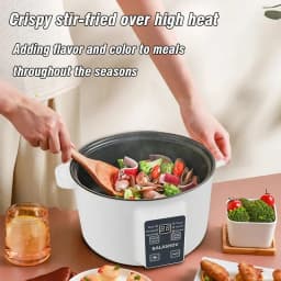 220V Multi Cookers Single/Double Layer Portable Electric Hot Pot 1.7L Household Non-stick Pan for Ramen, Dumplings, Oatmeal