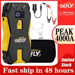 GKFLY 2000A Portable Car Jump Starter Power Bank Car Booster Charger 12V Starting Device Petrol Diesel Car Emergency Booster