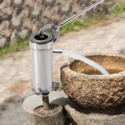 Manual Deep Water Pump Outdoor Garden Yard Suction Pump Hand Well Pump Handheld Press 32mm SU202 Stainless Steel