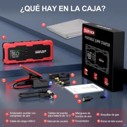Jump Starter with Air Compressor 150PSI, 8000/9000A Portable Car Battery Booster (All Gas/16L Diesel)