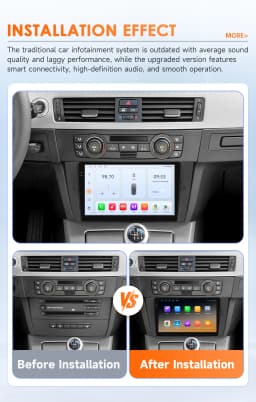 9" Hizpo 2Din Otca-Core Snapdragon 6115 Android14 Car Radio for BMW E90 E91 E92 E93 2006 - 2012 GPS DSP RDS 4G BT Auto CarPlay