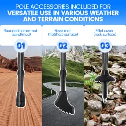110-125 Cm Trekking Poles EVA Handles Foldable Adjustable Aluminum Alloy High Density Nordic Walking Poles 1 Pair