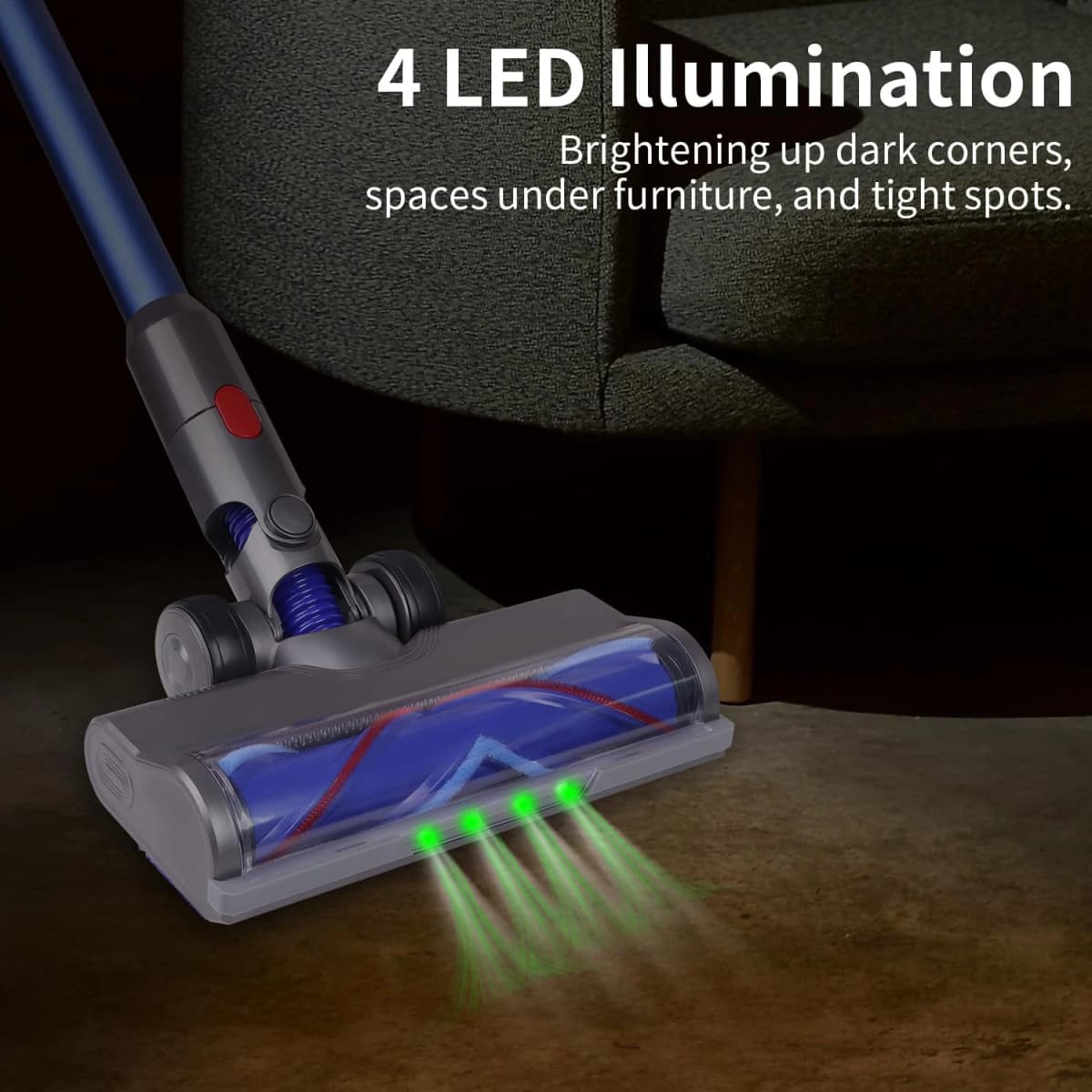 Blossom Vacuum Cleaner Head for Dyson V7 V8 V10 V11 V15 Floor Carpet Cleaning Accessories Handheld Vacuum Cleaner Roller Brush