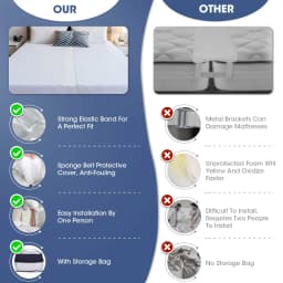 Love Bridge for 180x200cm Mattresses Washable Cover for Visitor Cracks Mattress Connector & Mattress Bridge and Mattress Wedge