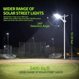 8000W Solar Street Lights Outdoor Commercial Parking Lot Light Dusk to Dawn Solar Security Flood Lights Solar Lamp for Yard Road