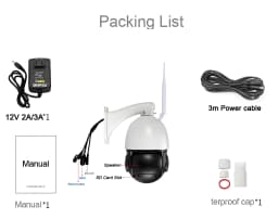 Max.512G Metal Laser Infrared Full Color Auto Tracking Cruise CamHi 8MP 4K 54X Optical Zoom Audio Speed PTZ Dome 2.4Ghz 5.0Ghz Rj45 WIFI IP Camera