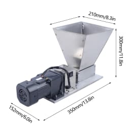 220V Electric Grain Mill Barley Grinder Wet / Dry Malt Crusher Grain HomeBrew Mill Stainless Steel 60W 75RPM