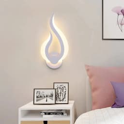 Modern LED Wall Light, Flame Shape Wall Lamp,3000K Warm White Indoor Lighting,Living Room Bedroom Bedside Sconce Wall Light