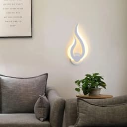 Modern LED Wall Light, Flame Shape Wall Lamp,3000K Warm White Indoor Lighting,Living Room Bedroom Bedside Sconce Wall Light