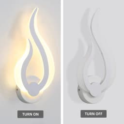 Modern LED Wall Light, Flame Shape Wall Lamp,3000K Warm White Indoor Lighting,Living Room Bedroom Bedside Sconce Wall Light