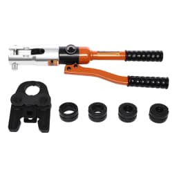 Professional Crimping Pliers 10 Ton Hydraulic PressIing Tool Portable 360° Press Tool Set with TH Molds/U Molds/ V Molds/M Molds