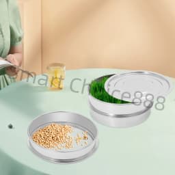 3 Pcs Seed Sprouting Kit Stainless Steel Sprouts Growing Tray Seed Sprouting Round Sliver For Beans Peas