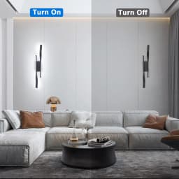 LED Interior Wall Sconce,24W Linear Wall Lamps 3000K Warm Light,White Modern Wall Light for Living Room